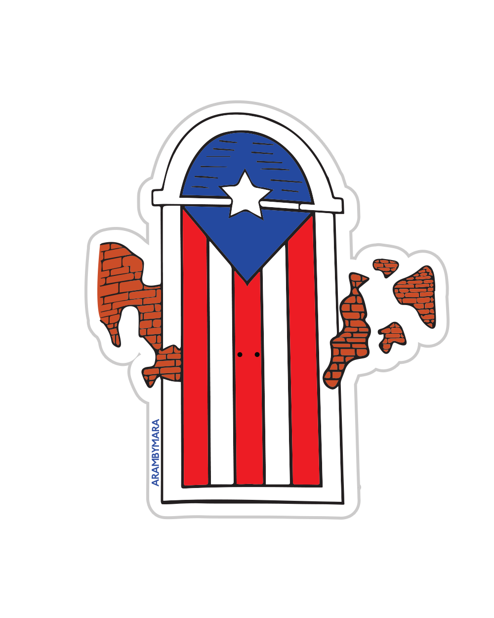 Puerta Boricua Sticker
