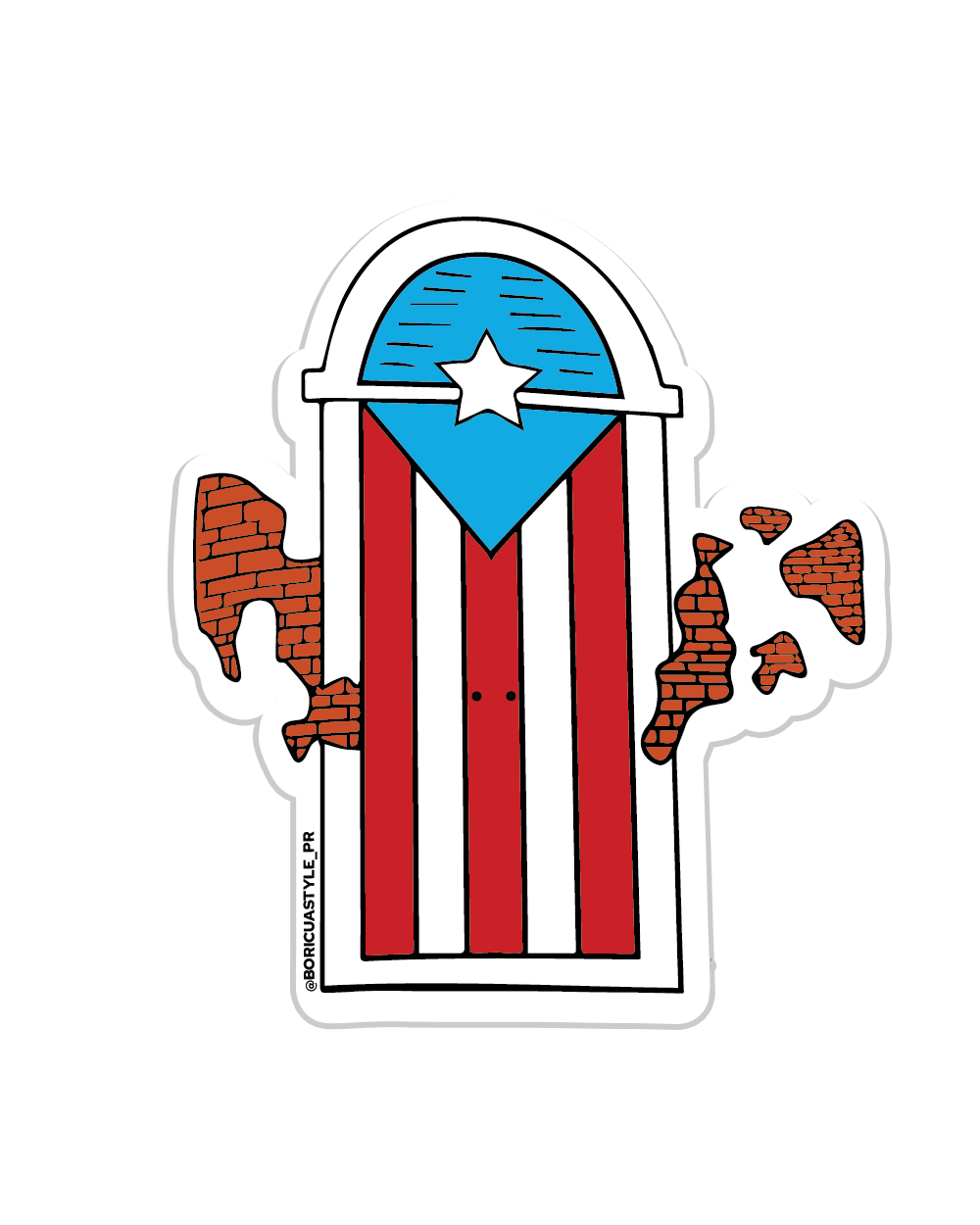 Puerta Boricua Sticker